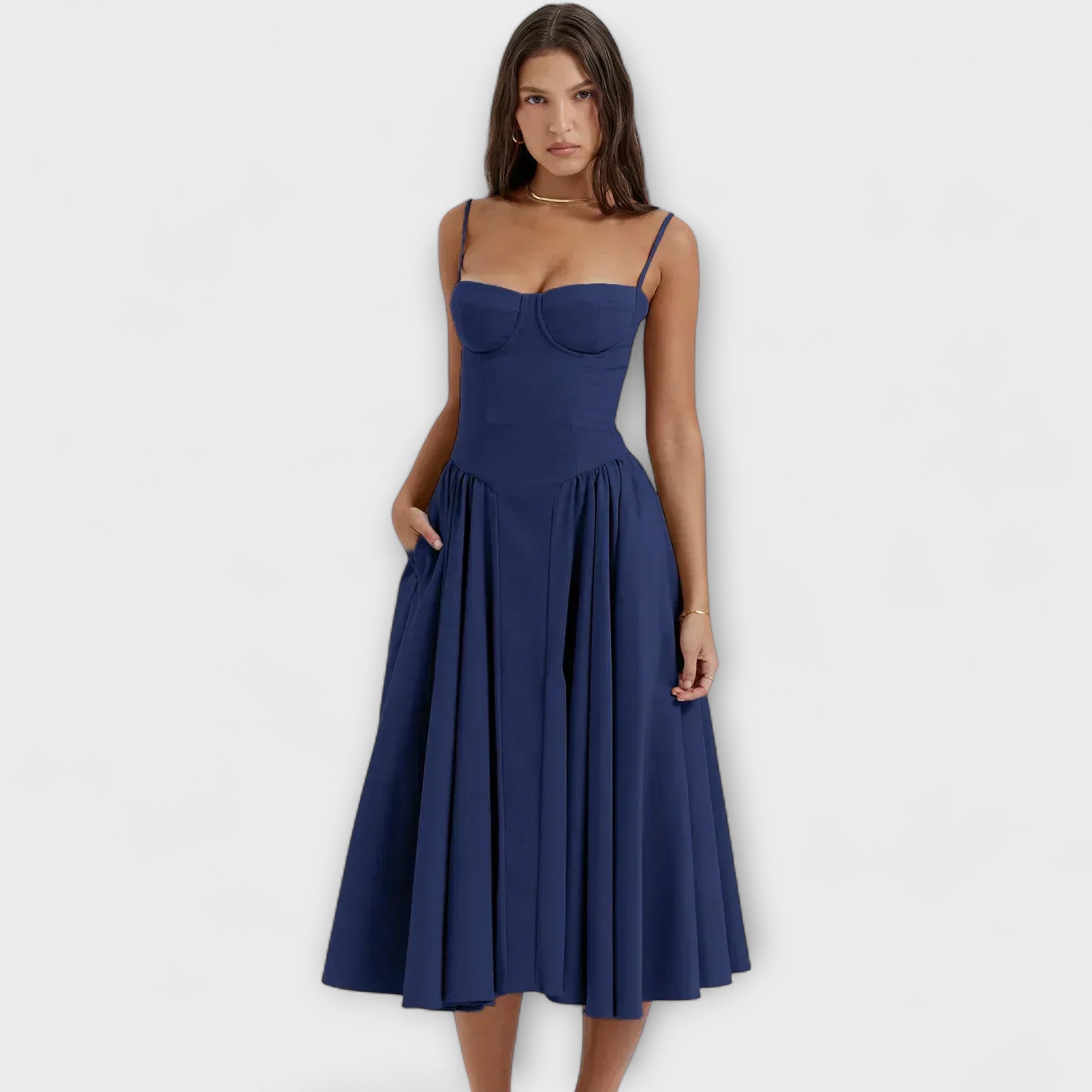 Rosalie - Elegantna bezpiedurkņu korseta haljina
