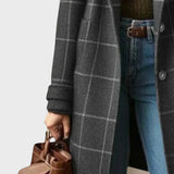 Klára | Klasični kaput s kariranim uzorkom