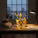 Francuski buldog - Lampa od vitraža