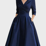 Tereza | Elegantna midi haljina s dugim rukavima