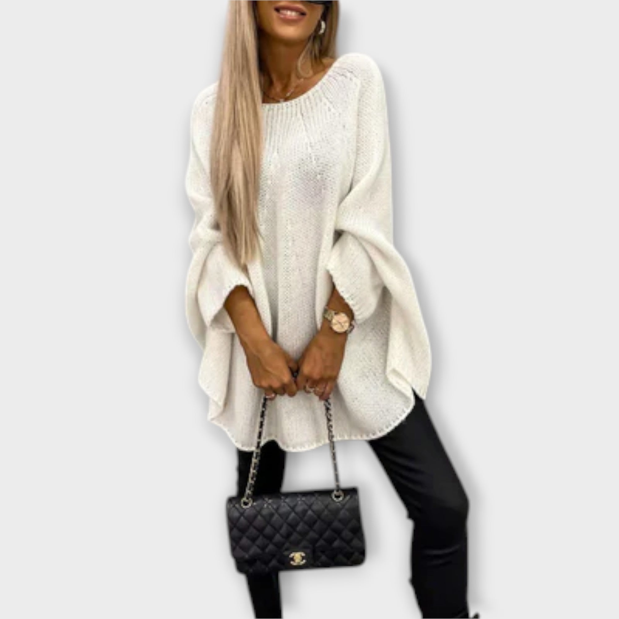 Isabelle - Stilski ženski pulover s okruglim izrezom