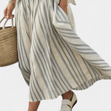 Eva Elegantni Komplet Oversize Bluza-Suknja Lan
