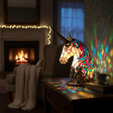 Jednorog – Vitražna lampa (jednorog)