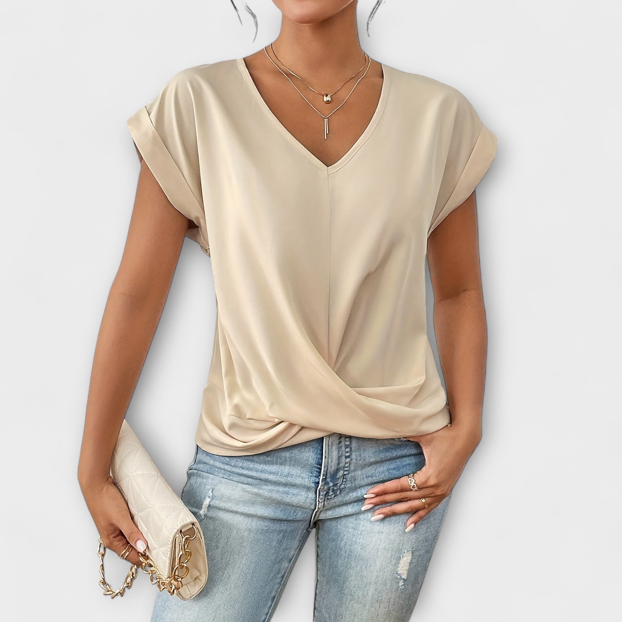 Eloise - Top s V-izrezom i detaljima čvora