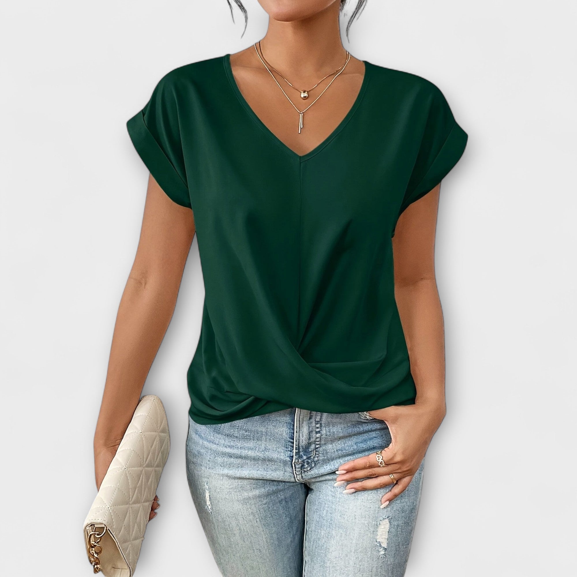 Eloise - Top s V-izrezom i detaljima čvora