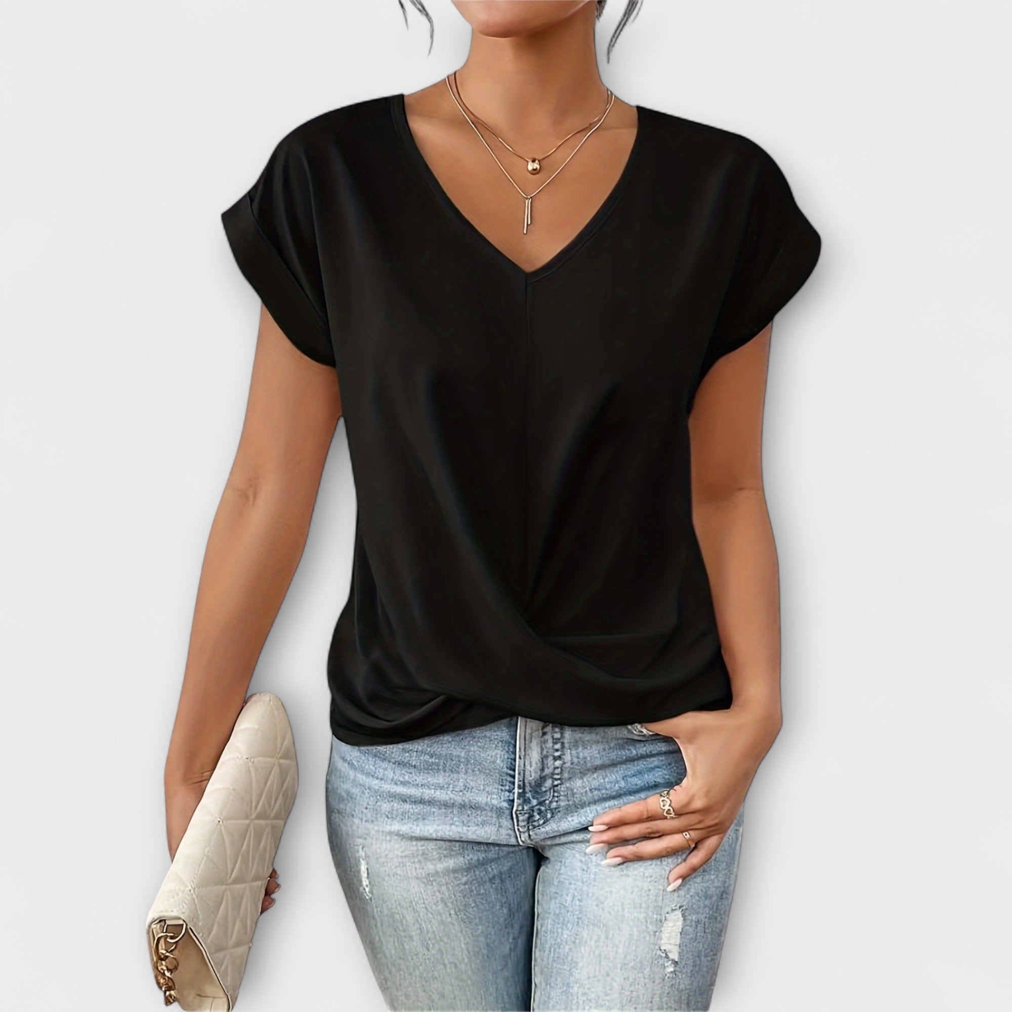 Eloise - Top s V-izrezom i detaljima čvora
