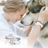 Anne™ | Prsten s ikonom psa (Roza)