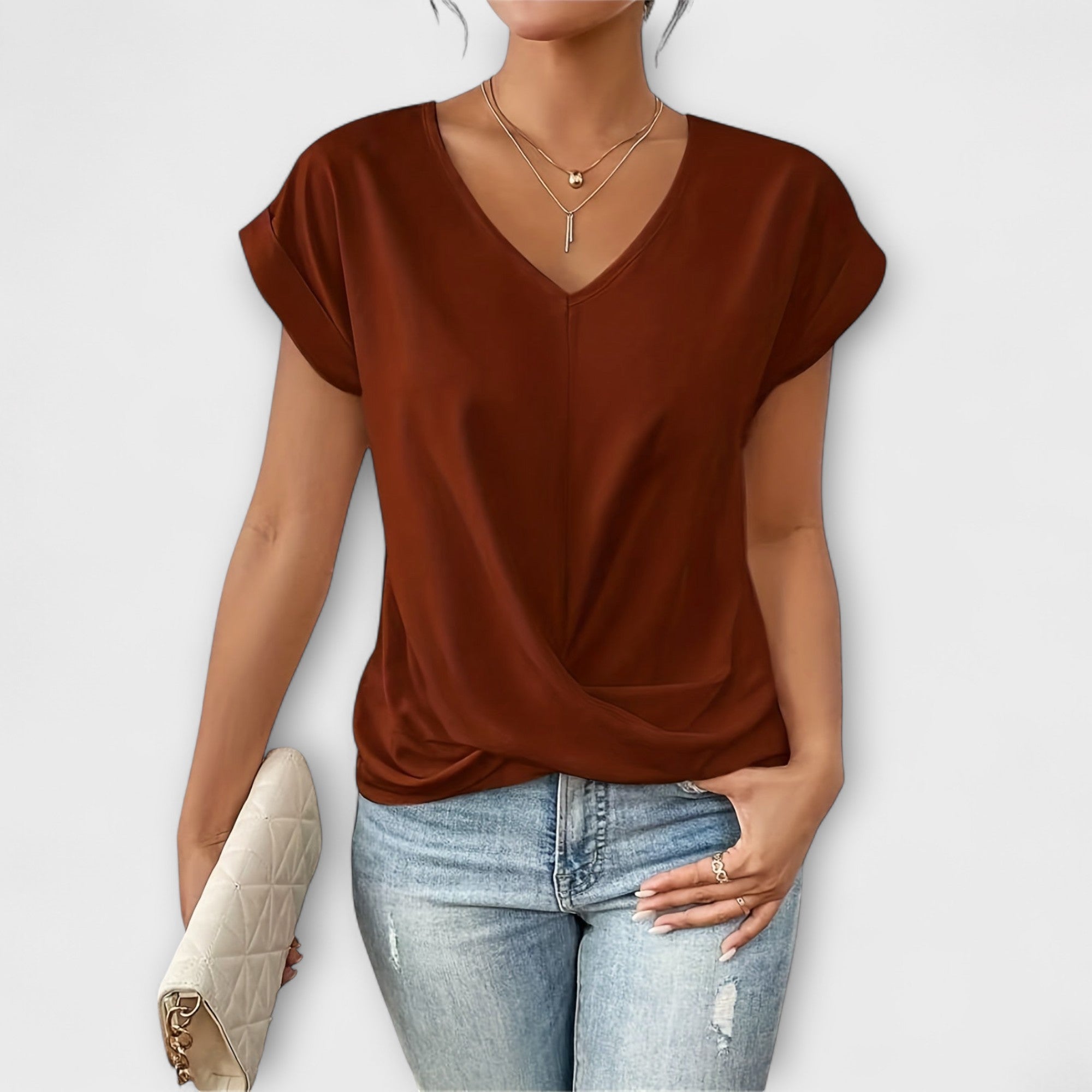 Eloise - Top s V-izrezom i detaljima čvora