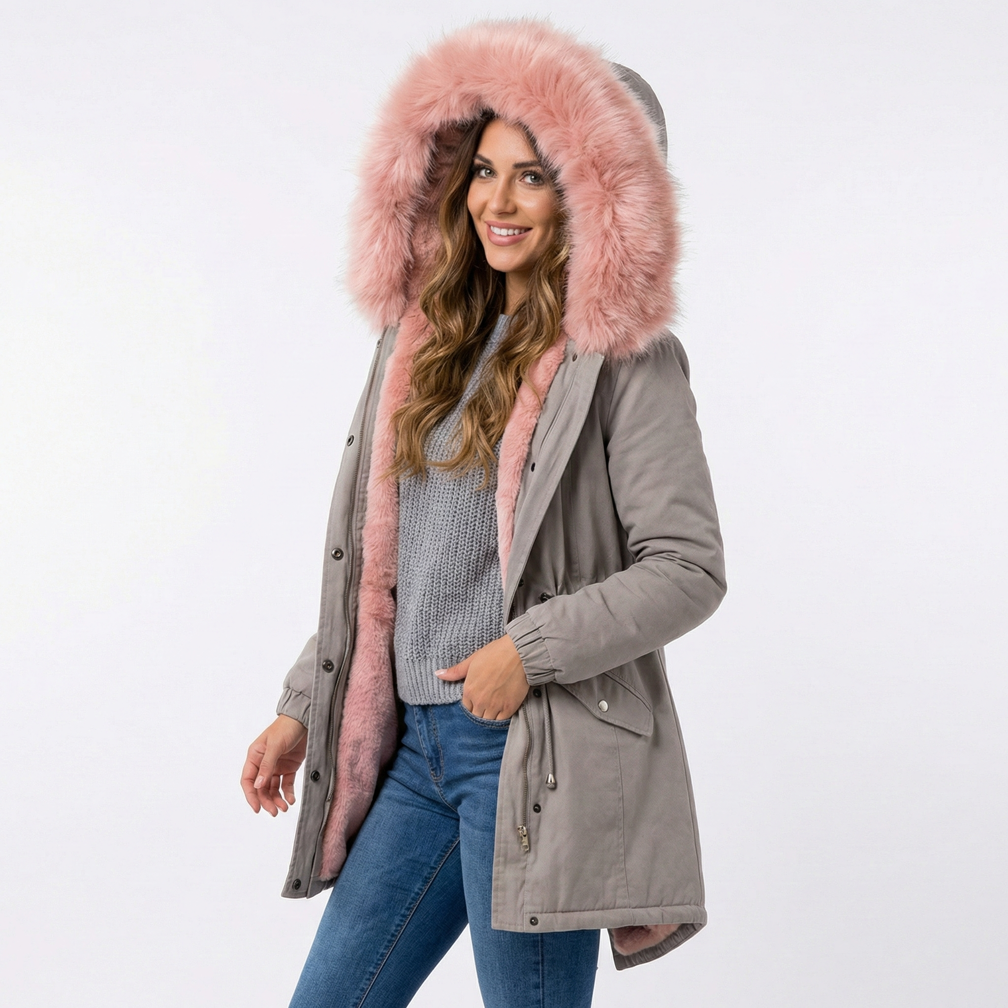 Adela | Parka s akcentima od umjetnog krzna