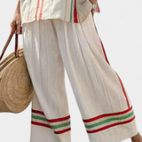 Mia – boho printana bluza i udobne široke hlače