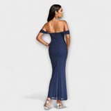 Ione - Bodycon haljina s otvorenim ramenima i volanima