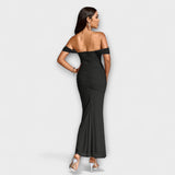 Ione - Bodycon haljina s otvorenim ramenima i volanima