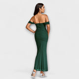 Ione - Bodycon haljina s otvorenim ramenima i volanima