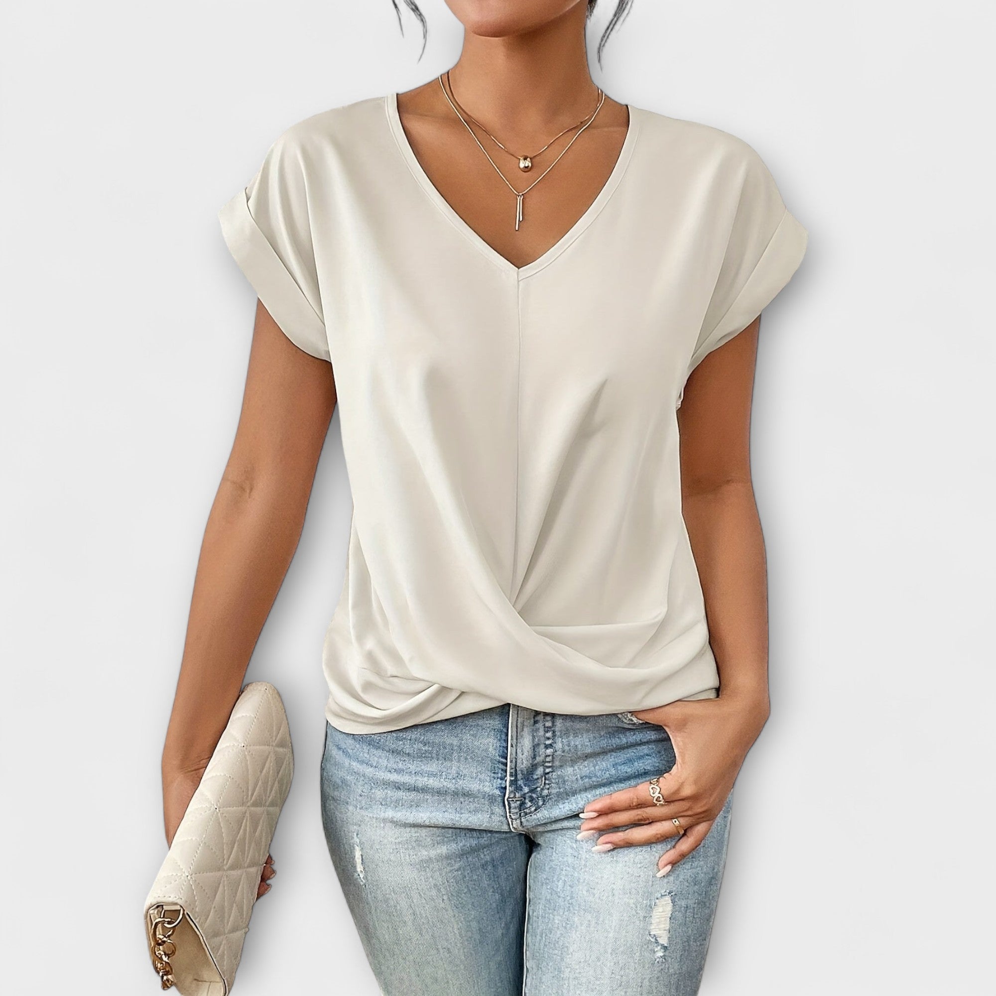 Eloise - Top s V-izrezom i detaljima čvora
