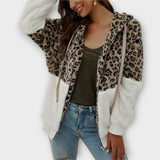 Lea - Fleece majica s kapuljačom u leopardskom dizajnu