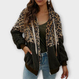 Lea - Fleece majica s kapuljačom u leopardskom dizajnu