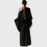 Dana - Kimono haljina, izrađena od lana i pamuka