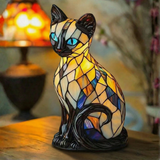 Mistična mačka - Lampa od vitraža