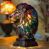 Lev - Lampa s vitražem