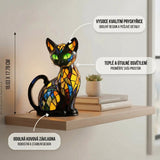 Mistični mačak - Lampa od vitraža