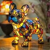 Francuski buldog - Lampa od vitraža