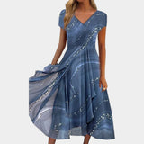 Tereza – Elegantna midi haljina s V izrezom