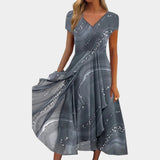 Tereza – Elegantna midi haljina s V izrezom