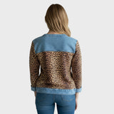 Roxy | Top s leopard uzorkom i traper rubovima