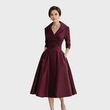 Tereza | Elegantna midi haljina s dugim rukavima